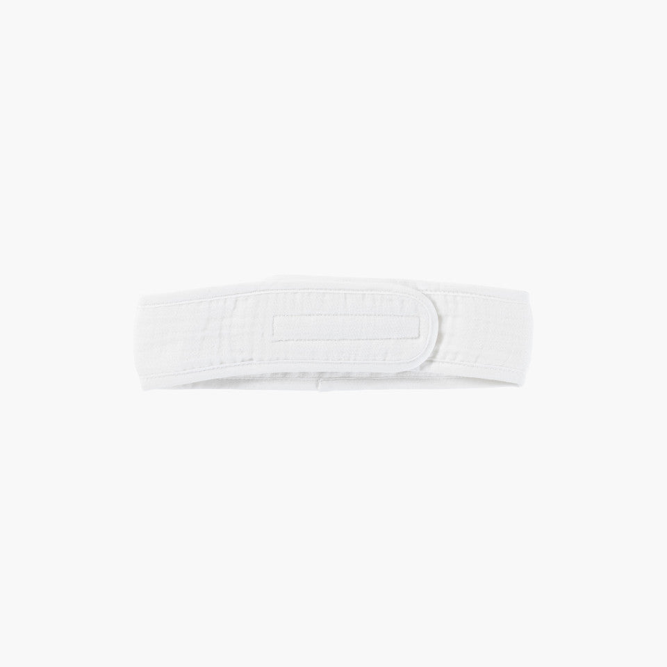 Natural white organic cotton and cotton gauze headband
