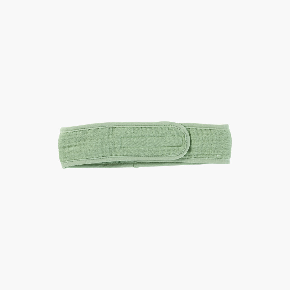 Natural white organic cotton and cotton gauze headband