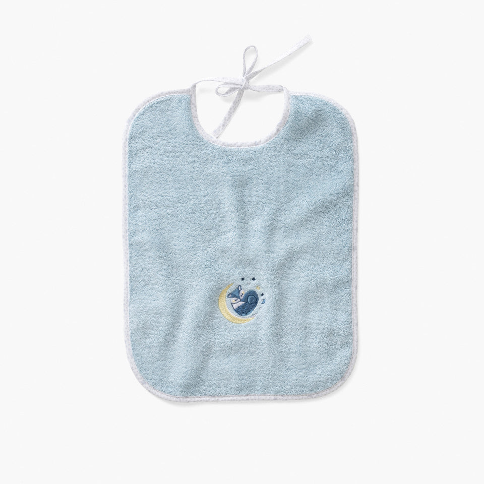 Organic cotton bib Illumine polar blue