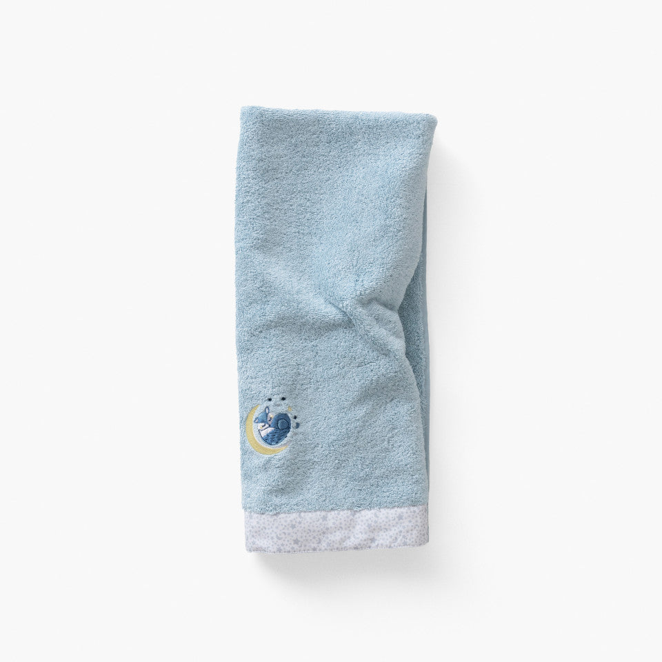 Illumine organic cotton hand towel, polar blue