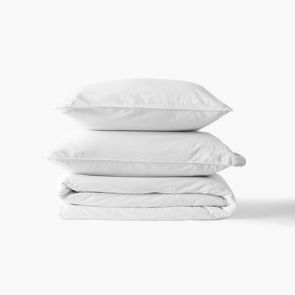 White Souffle organic washed cotton duvet cover