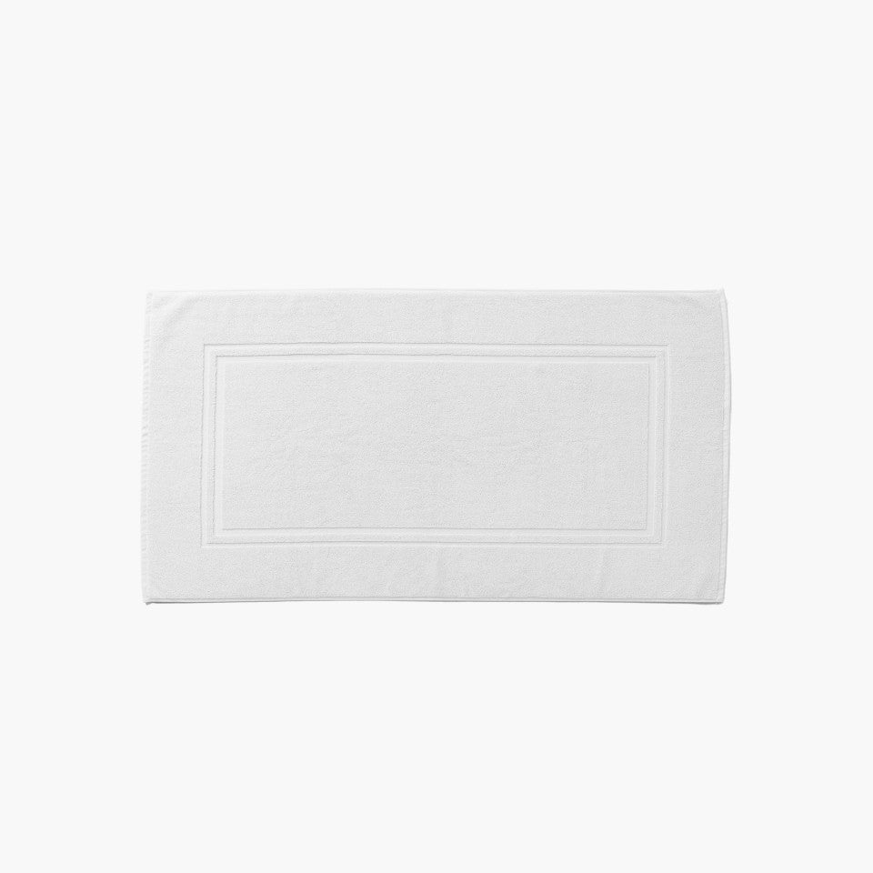 Lola II cotton bathmat  rectangle white