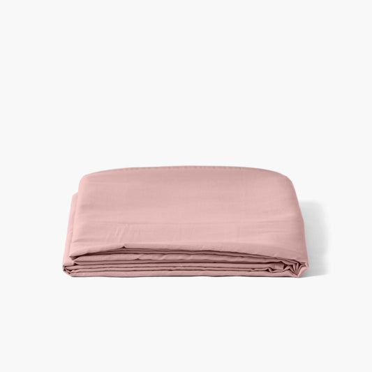 Quartz blush organic washed cotton sateen bed sheet