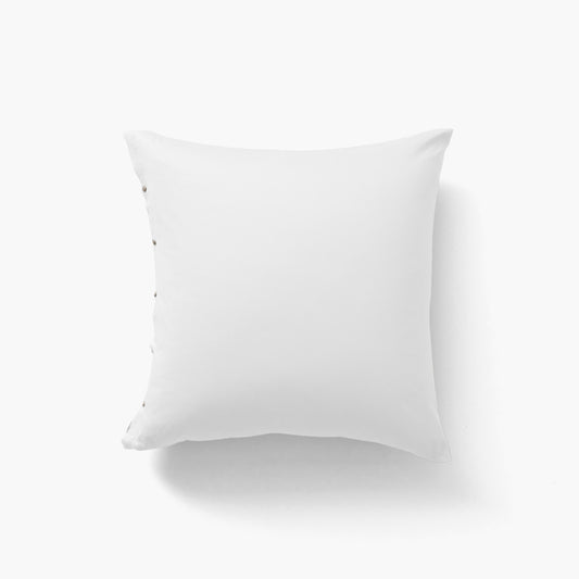 QUARTZ Square pillowcase in organic washed cotton satin White