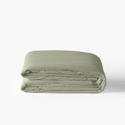 SOUFFLE Pure organic washed cotton duvet cover sage