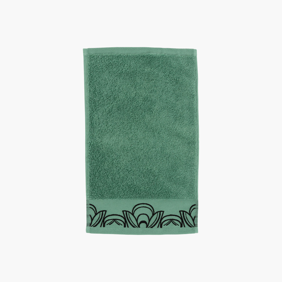 AZULEJOS Green cotton guest towel