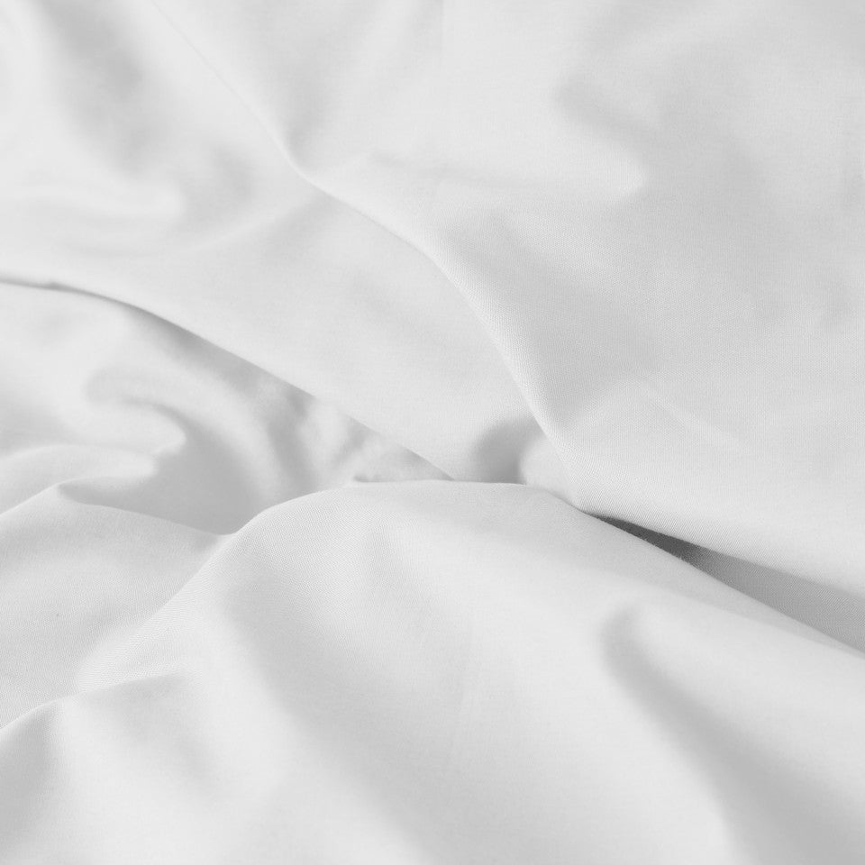 Neo white cotton percale duvet cover