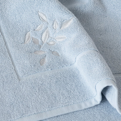 EQUINOXE frost blue cotton bath mat