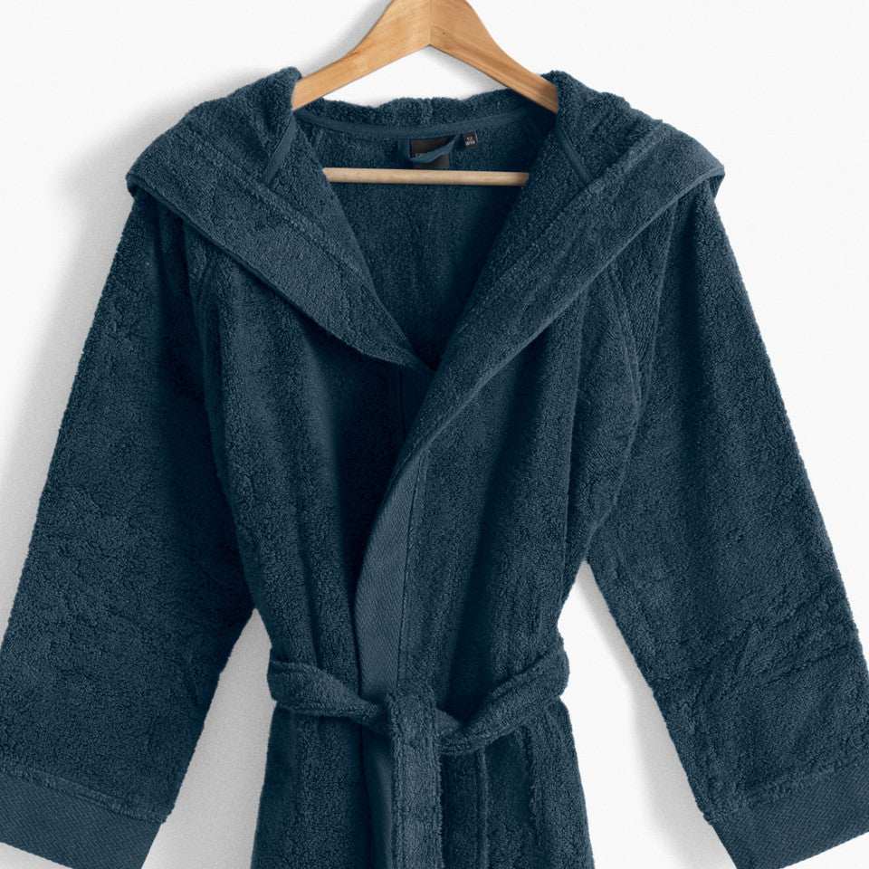 HUGO cotton teen's hooded bathrobe