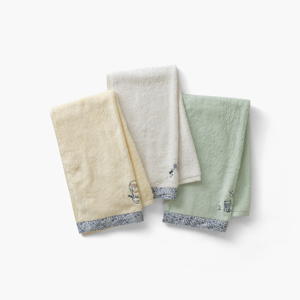 DANDINE  organic cotton towel, water green