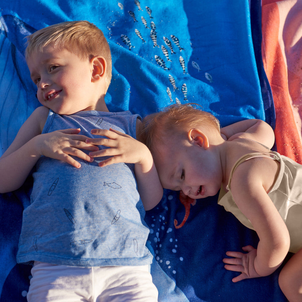 Oceanos cotton velvet beach towel