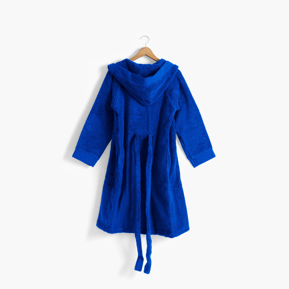 Hugo cobalt soft cotton teenage boy bathrobe