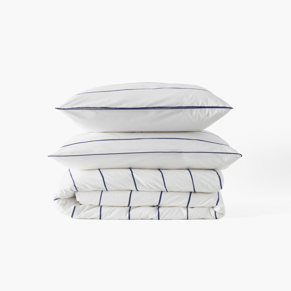 Rosablue cotton reversible duvet cover