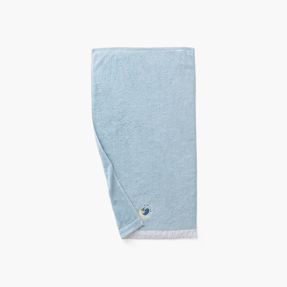 Illumine organic cotton hand towel, polar blue