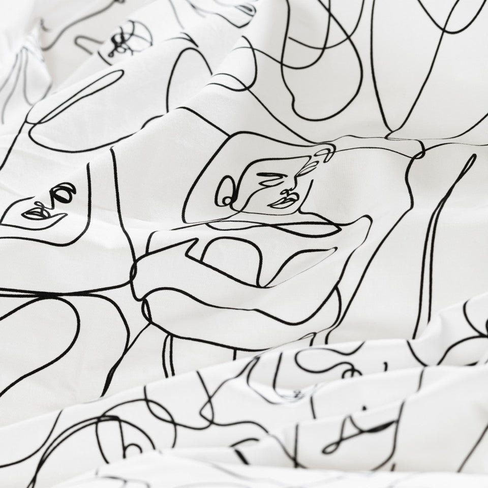 Callipyge cotton percale reversible duvet cover