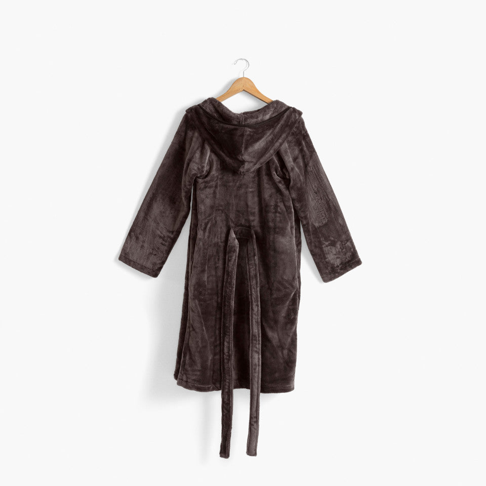 Gaspard fleece hooded dressing gown for teens