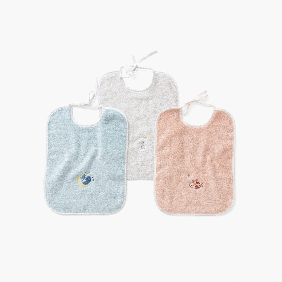 Organic cotton bib Illumine old pink