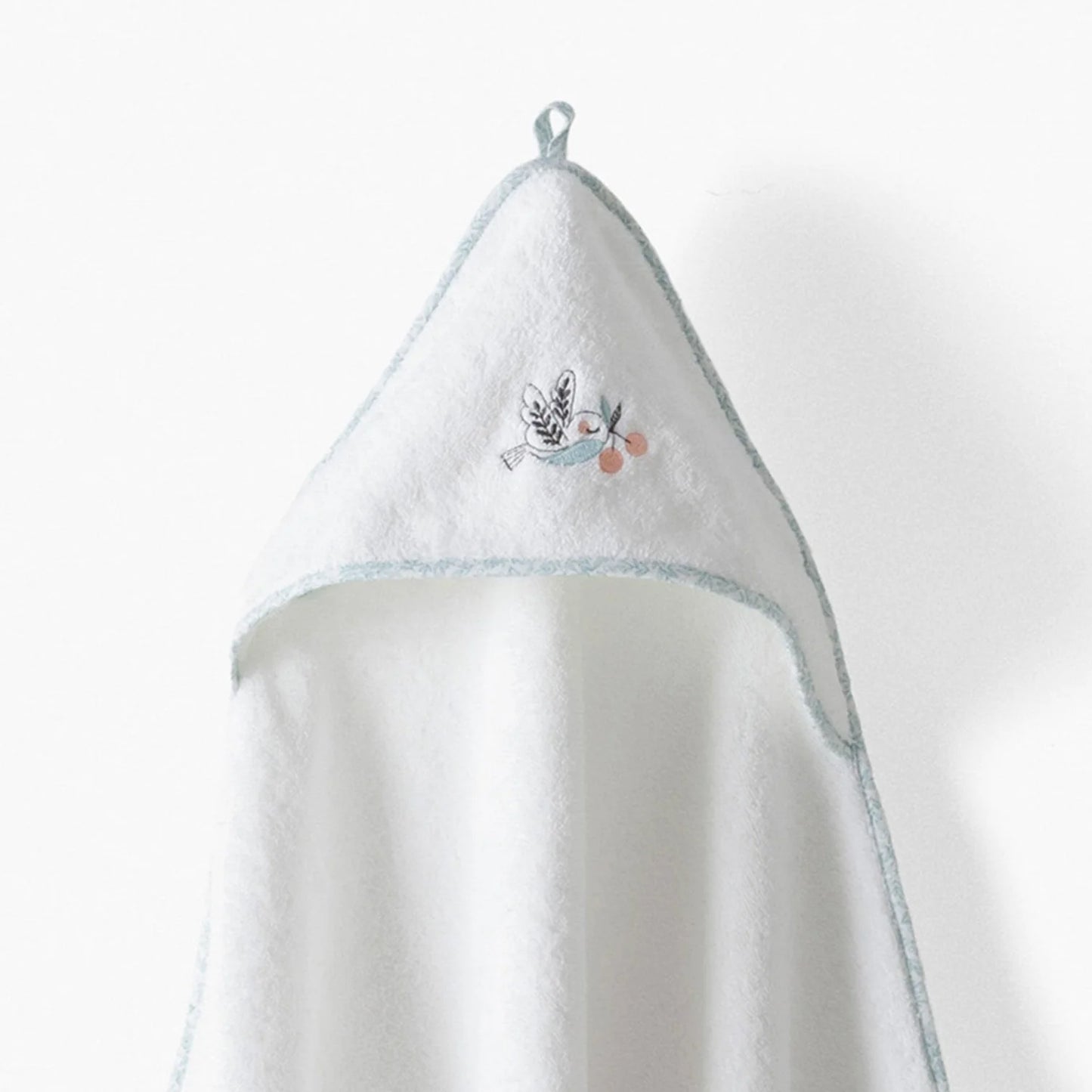 Jardine white organic cotton bath sheet
