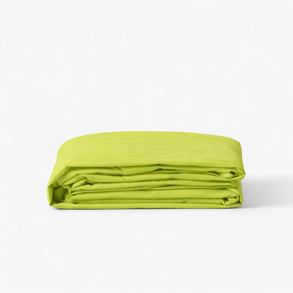 NEO vert fitted sheet percale cotton