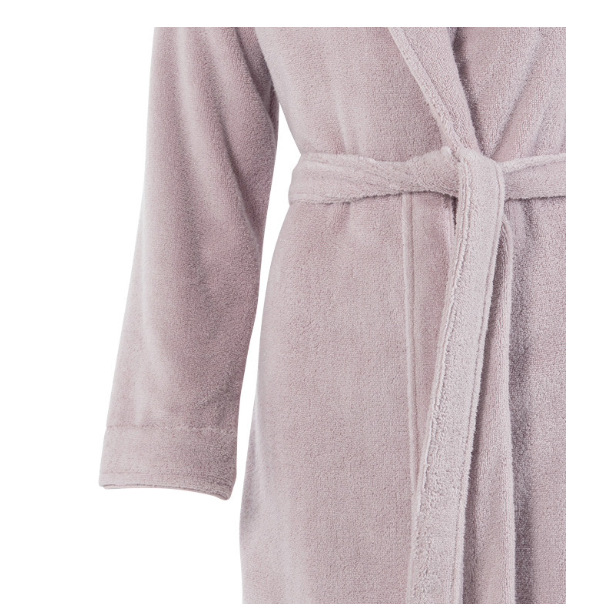 ELLA Women's soft cotton bathrobe powder