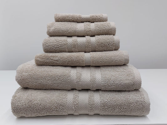 BIANCA cotton large bath towel greige