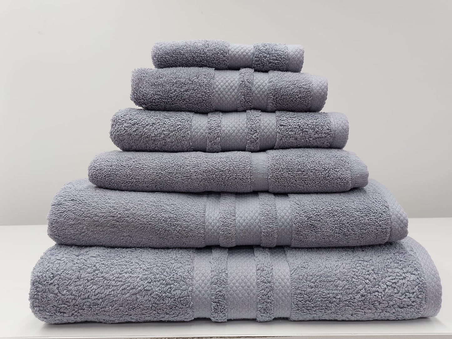 BIANCA cotton hand towel silver