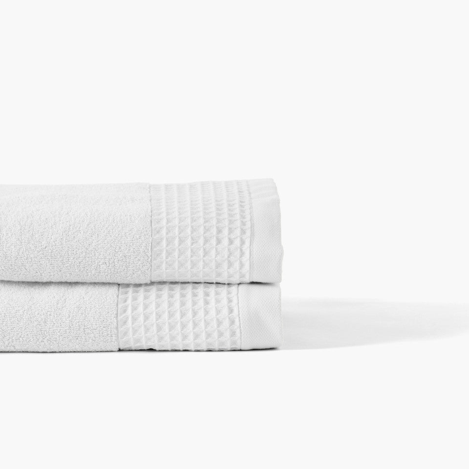 SOURCE organic cotton terry bath towel white