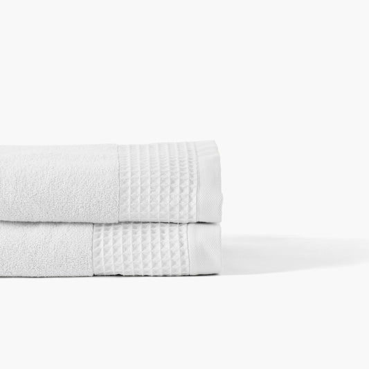 Source white organic cotton terry bath towel