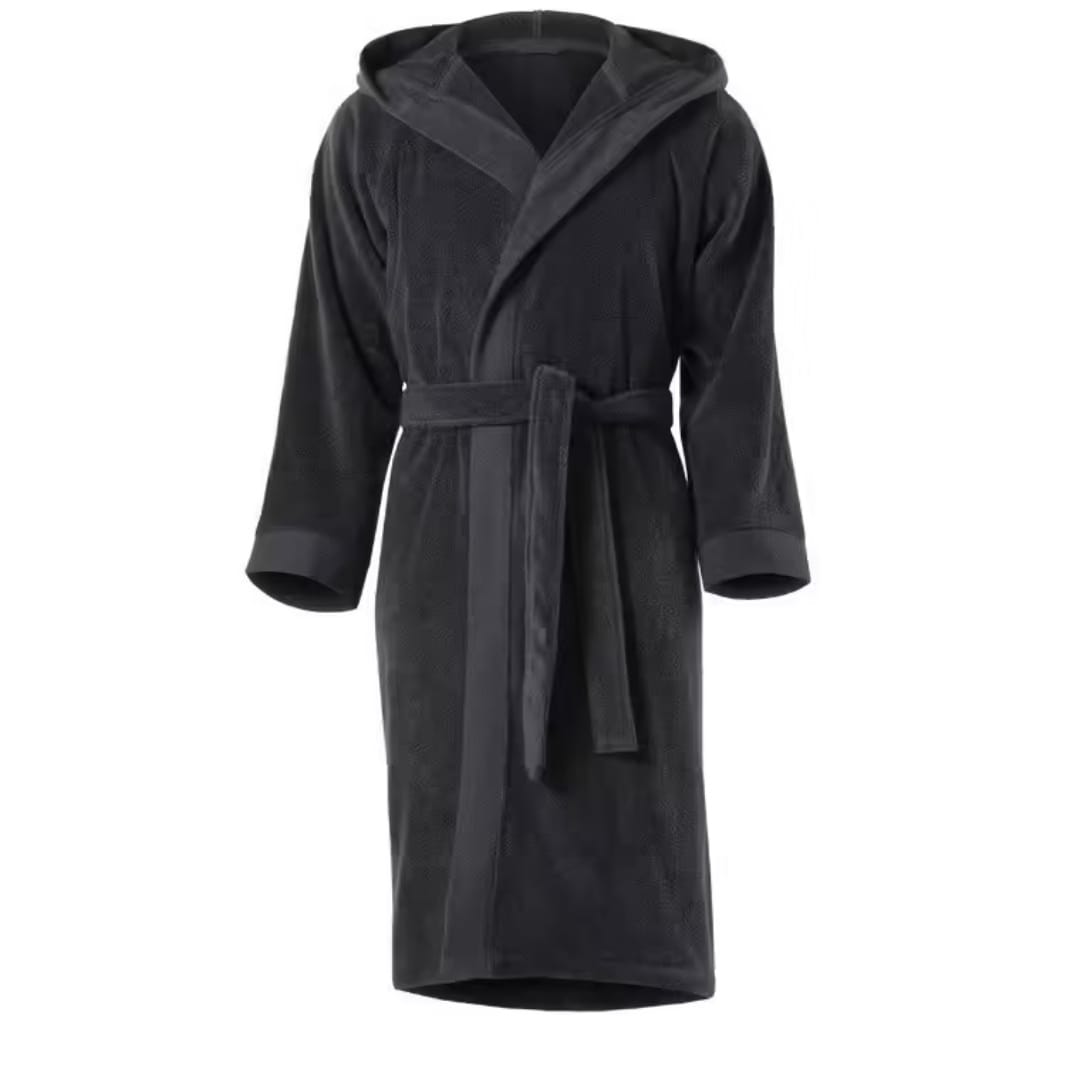 HUGO cotton teen's hooded bathrobe