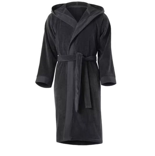 HUGO  cotton teen's hooded bathrobe
