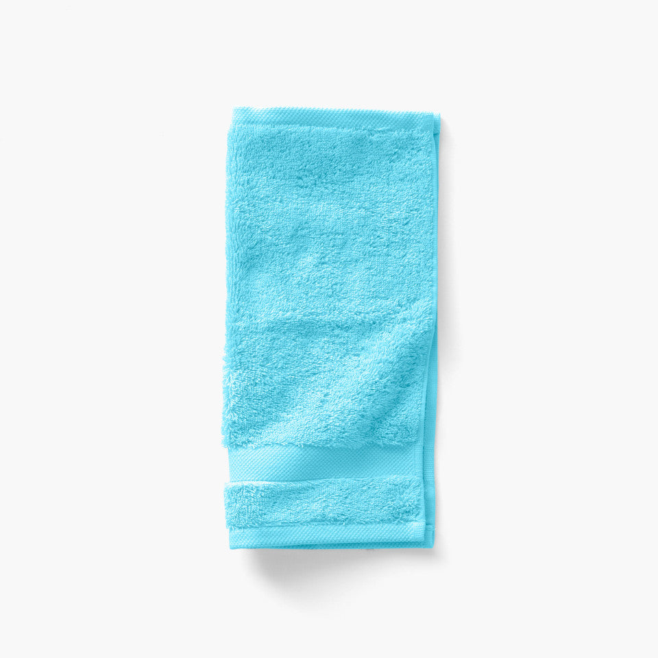 Lola II turquoise cotton washcloth