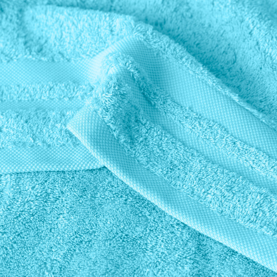 Lola II turquoise cotton washcloth