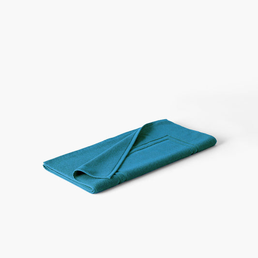 Lola II Peacock blue Cotton Bathmat