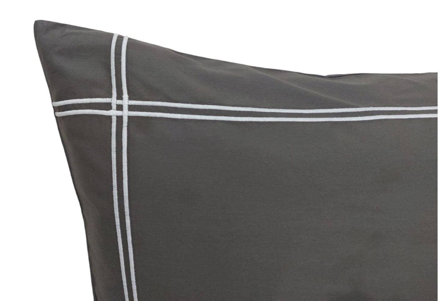 LYKIA cotton full bed set anthracite/white