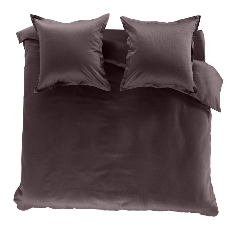 MAESTRO washed cotton satin duvet cover ebene