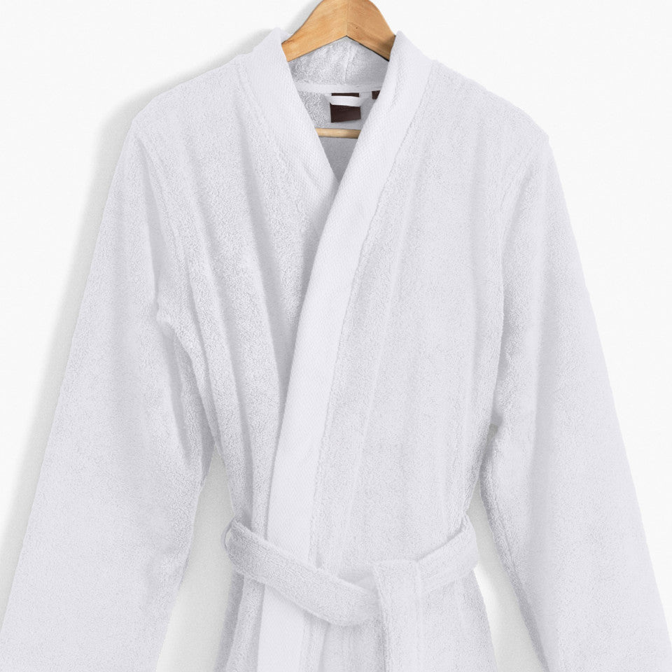 ROMEO soft cotton men's bathrobe white
