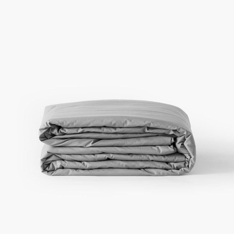 NEO grey percale cotton duvet cover