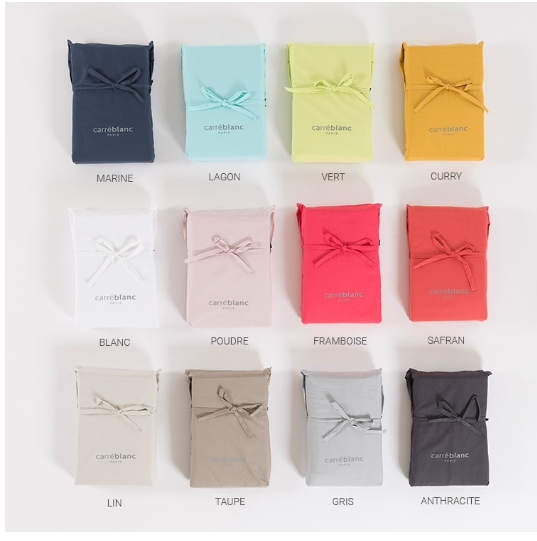 NEO white fitted sheet percale cotton