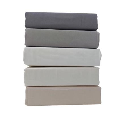 OLIVIA sateen cotton fitted sheets anthracite