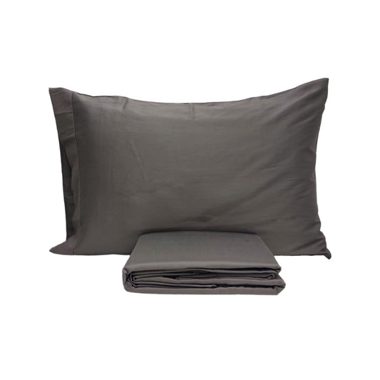 REYA cotton fitted sheet anthracite