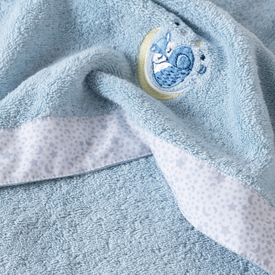 Illumine organic cotton hand towel, polar blue
