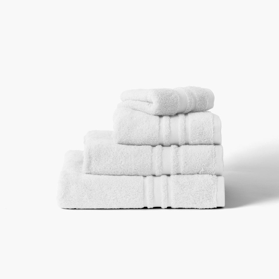 Lola II White Cotton Guest Towel