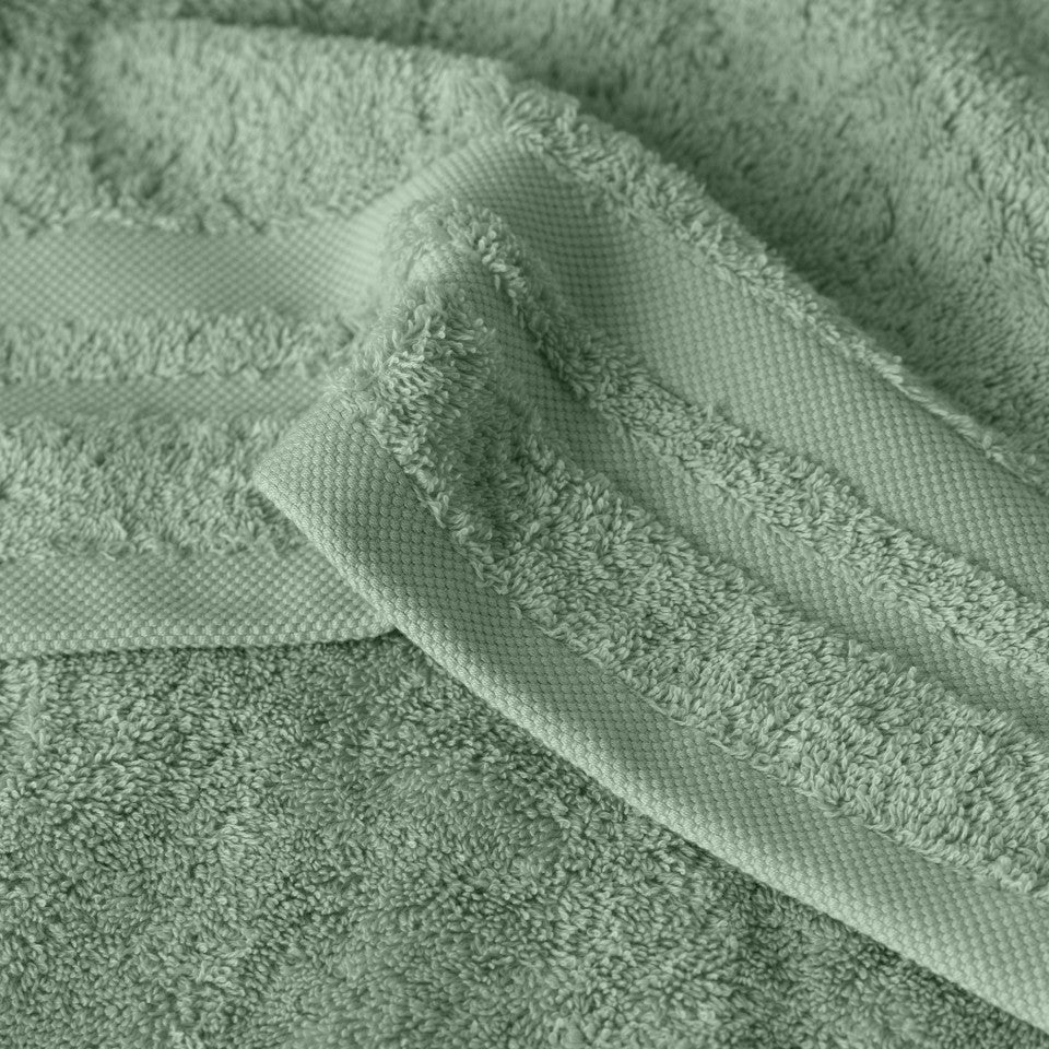 Lola II sage cotton guest towel