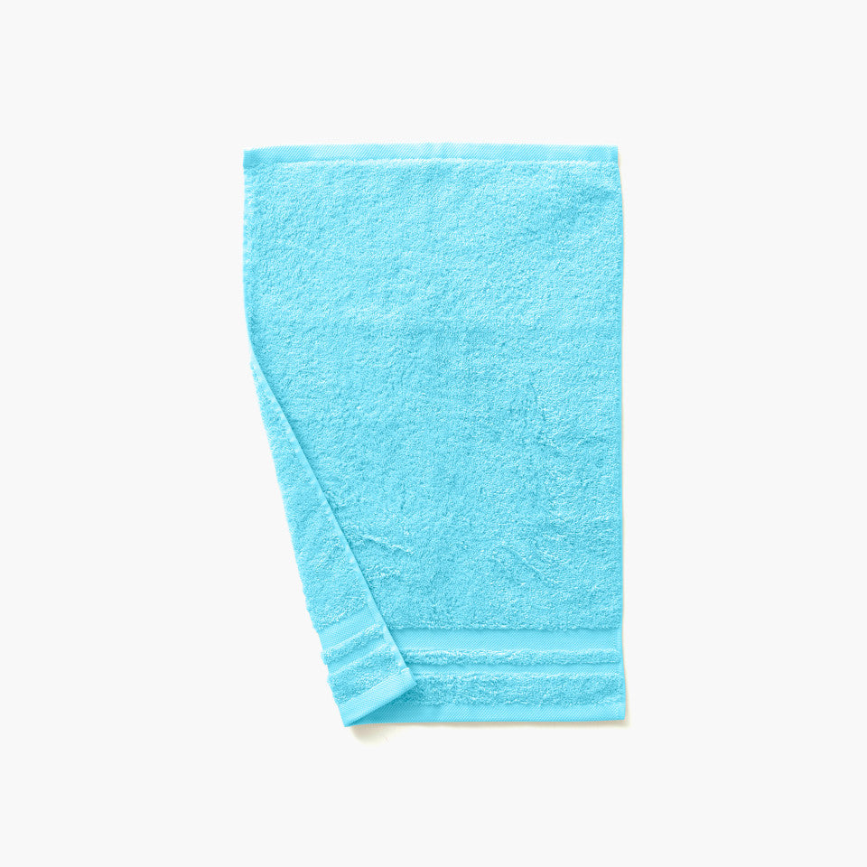 Lola II turquoise cotton guest towel