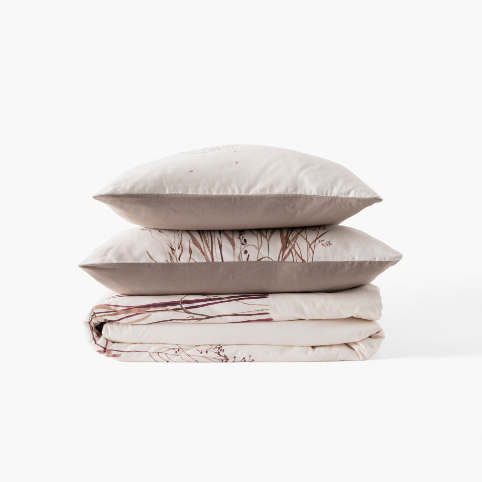 Aura square cotton satin pillowcase