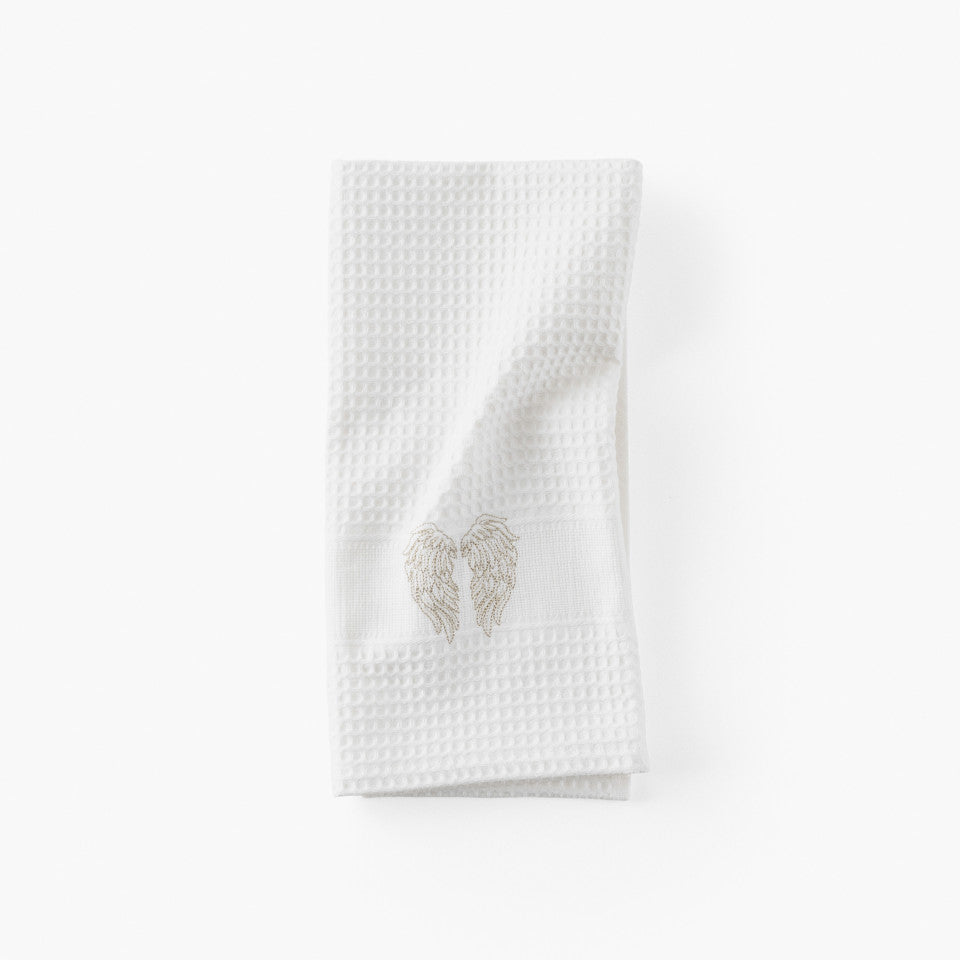 Angel white cotton kitchen towel