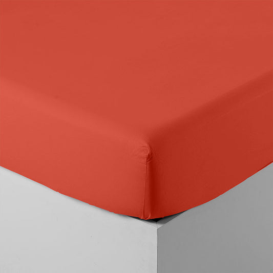 NEO saffron fitted sheet percale cotton