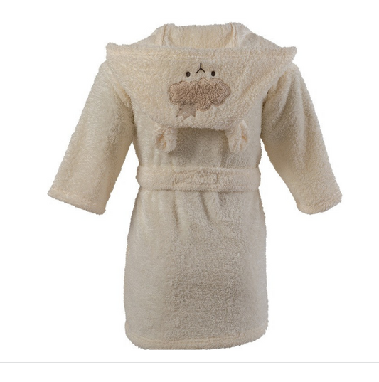 SHERPA fleece hooded dressing gown