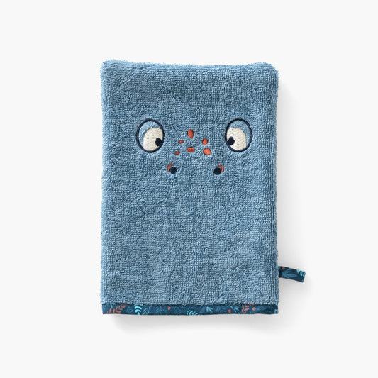 Happyful cotton wash mitt sky blue