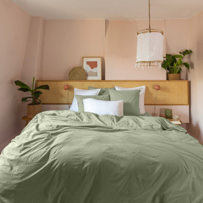 Souffle organic washed cotton duvet cover